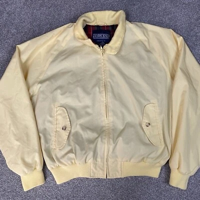 Lands End Jacket Men XL Bi Swing Preppy Seinfeld Plaid Flannel Lined Vintage 90s - Image 1 of 4