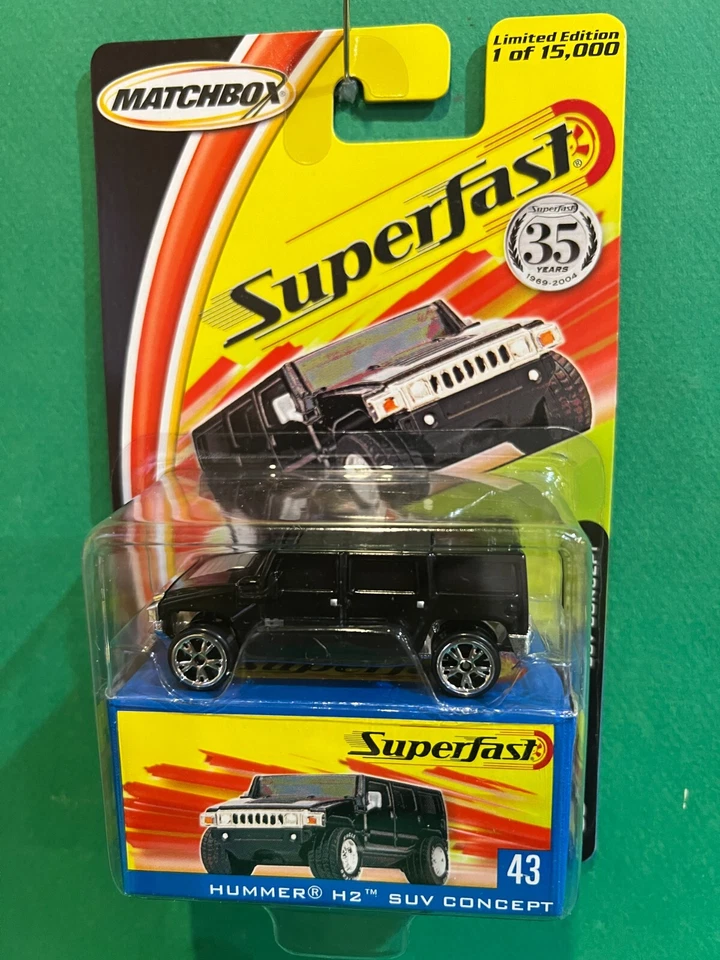 Matchbox Superfast 35th Ann. #43 Hummer H2 SUV Concept 1/64 Diecast MOC BX39 - Image 1 of 1