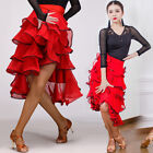 Women's Latin Dance Practice Skirts Salsa Rumba Samba Ballroom Performance Dress