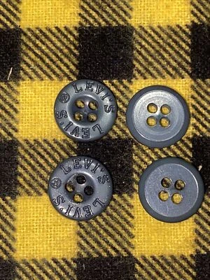 "Lote de 20 camisas de repuesto extra LEVI'S botón piedra azul gris acrílico 1/2""" Foto 1 de 4