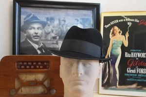Black Fedora Hat Size 7 1/4 Vintage Byrd by Stetson ? Please Read Description - Picture 1 of 18