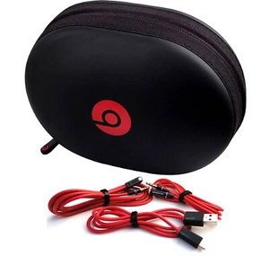 Hard Case/POUCH  Plus 3 Accessory CABLES for Beats  STUDIO 3 Headphones - Picture 1 of 6