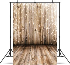 SJOLOON 5x7ft Rustic Wood Vinyl Photography Backdrop Nostalgia 5x7FT - Picture 1 of 2