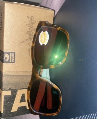 Очки солнцезащитные женские Costa Del Mar Panga с блестящими черепаховыми/белыми/морскими кристаллами - Изображение 1 из 3