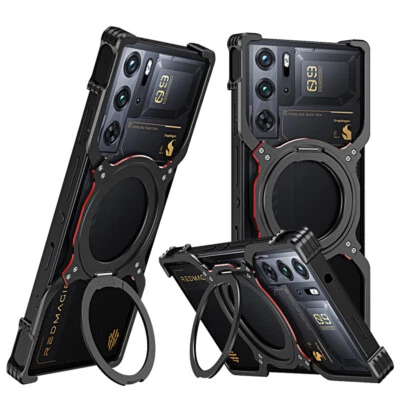 Metal Armor X Type Bumper Stand Case para ZTE nubia RedMagic 10s Pro+ / Pro - Imagem 1 de 4