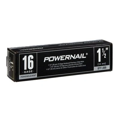 Clavos Powernail calibre 16 1/2", caja de 1000 Foto 1 de 2