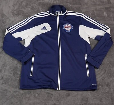 Adidas футбол куртка мужская синий белый East End футбольный клуб Climacool трек - Изображение 1 из 4