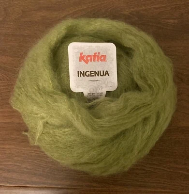 Katia Ingenua Mohair Yarn 1 Ball Skein #15 Green Apple 1.75 oz 50g 153 yds Spain - Image 1 of 4