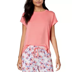 Alfani Women's Plus Solid Pajama Top Pink Antique Peach 1X - Picture 1 of 2