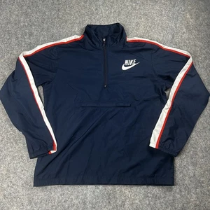 Nike Jacket Mens Medium Sportswear Pullover Windbreaker Swoosh Stripe Athletic - Picture 1 of 14