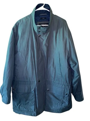 JAQUETA MASCULINA POPELINE LIZ CLAIBORN TAMANHO XL CINZA E AZUL MARINHO - Imagem 1 de 4