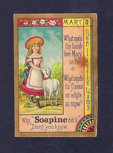 c1890s Victorian Trade Card, French Laundry, Soapine Soap, Kendall Mfg. - Bild 1 von 2