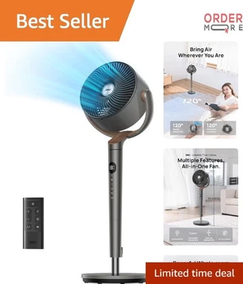 Ventilador de pie de plástico 40 pulgadas oscilante silencioso 8 velocidades circulador de aire de habitación Foto 1 de 4