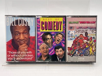 Lot of 3 Comedy Cassette Tapes Bill Cosby, Rodney Dangerfield, Buddy Hackett etc Foto 1 de 4