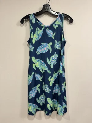 Lindo vestido sin mangas de verano Simply Southern Youth espalda cruzada talla L tortuga Foto 1 de 4