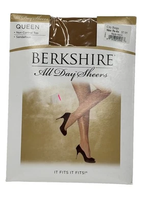 Berkshire Queen 5x-6x Plus Todo el Día Transparente Sin Control Top Pantimedias City Beige Foto 1 de 4