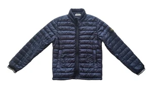 STONE ISLAND men's down jacket GARMENT DYED 601540424 blue size M - Picture 1 of 5