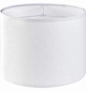 Pantalla de tambor mediana blanca texturizada 13” superior x 13” inferior x 10” alto (araña) - Imagen 1 de 15