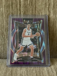 2024-25 Panini Select Zach Edey #98 Purple Flash Prizm Rookie/249 Grizzlies - Imagen 1 de 2
