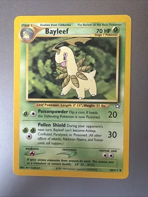 Bayleef - 28/111 - Neo Genesis - Pokémon - Vintage - 2000 - Image 1 of 2