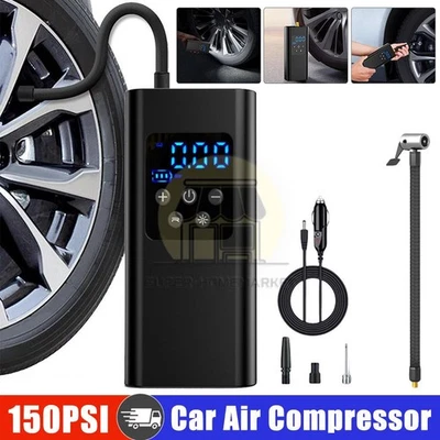 Digital Tire Air Inflator Pressure Gauge Meter Bike Car Truck LCD Display 150PSI - Image 1 of 4