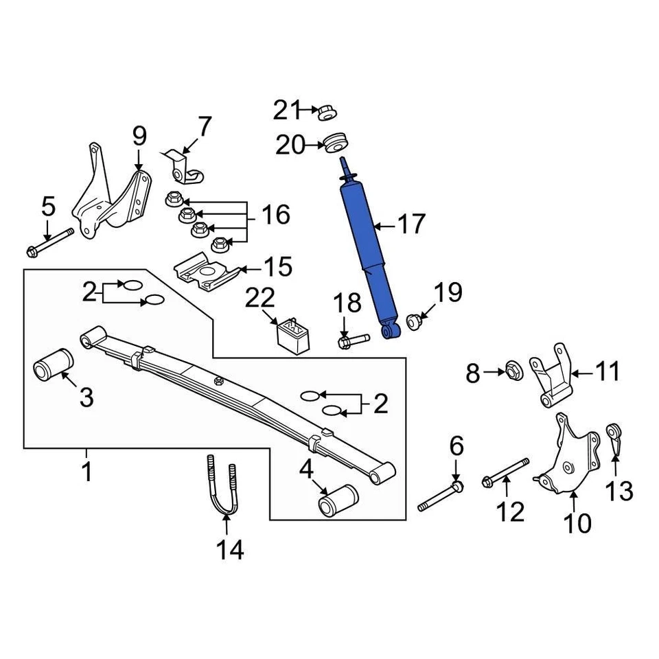 For Ford E-350 Super Duty 08-14 Ford 8C2Z18125C Rear Suspension Shock Absorber Foto 1 de 1