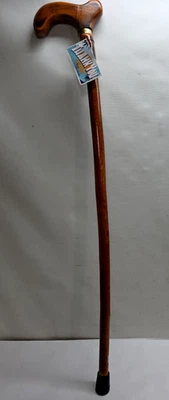 Vive Wooden Walking Stick Cane - for Men, Women, & Seniors -36 Inch Single Point - Image 1 of 4