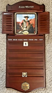 John Wayne Perpetual Calendar 12 Glass Tiles The Duke Complete Set RARE - Picture 1 of 24