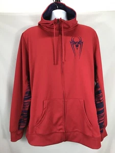 Spider-Man Hoodie Full Zip Sweatshirt Mens 2XL Red Marvel Madengine - Picture 1 of 14