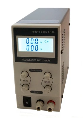 Regelbares DC Labornetzgerät 0-30V 0-10A PS3010 Labornetzteil Netzgerät regelbar - Bild 1 von 4
