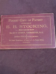 Libretto brevetto tascabile 1897 - morsetto velo n. di E.B. Calza antica effimera  - Foto 1 di 6