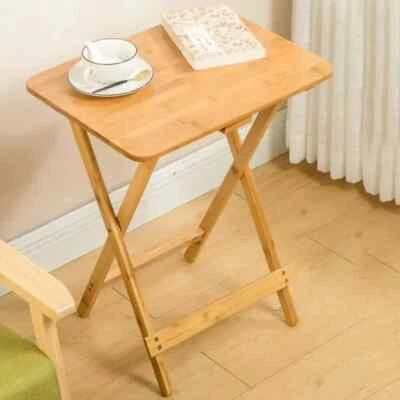Wooden Folding Snack Table TV Side Laptop Coffee Tea Picnic Camping Home Parties - Image 1 of 4