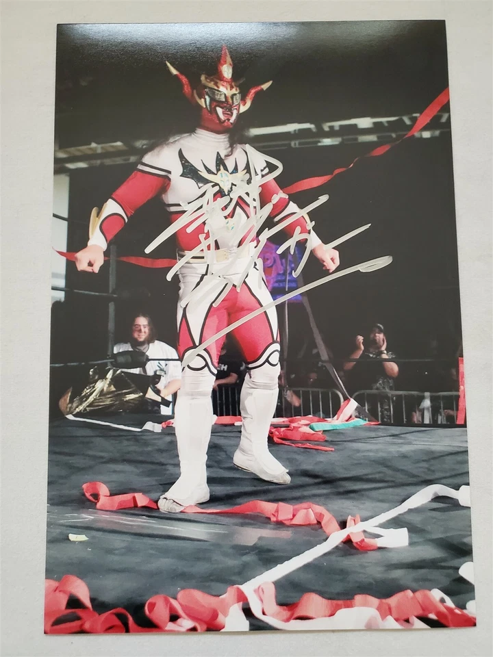 FOTO AUTOGRAFIADA JUSHIN Thunder LIGER 8x12 WWE ROH ECW TNA NXT NUEVO JAPÓN Foto 1 de 1