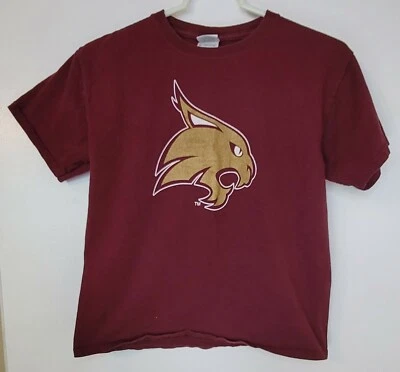 Texas State University Bobcat Kids Club Maroon T-Shirt Size Youth Medium - Image 1 of 4