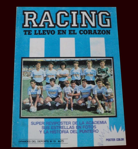 RACING CLUB 1988 - SPECIAL Grandes del Deporte # 15 Magazine/Poster Argentina Cover