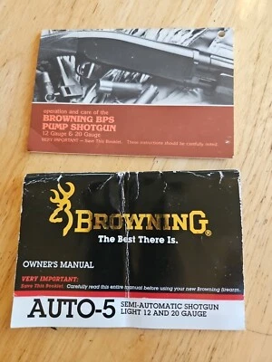 BOMBA BPS MARRÓN CALIBRE 12 20 ESCOPETA MANUAL DE INSTRUCCIONES DEL PROPIETARIO 2 libros Foto 1 de 4