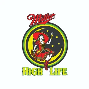Calcomanía de cerveza tipo vintage Miller High Life pegatina parachoques - Imagen 1 de 2