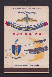 Old    Matchcover USA  BN157485  matchbox Military Airplane - Picture 1 of 2