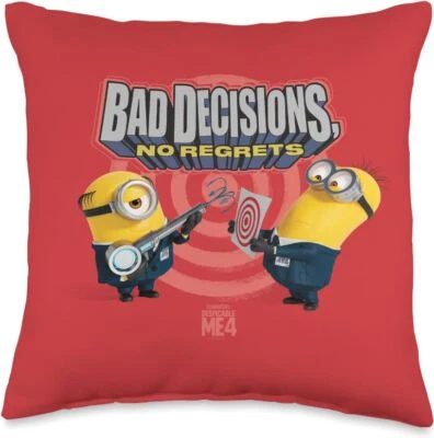 Almohada Minions Despicable Me 4 "Malas decisiones sin remordimientos" - AB0D2FDJDWP2 Foto 1 de 3