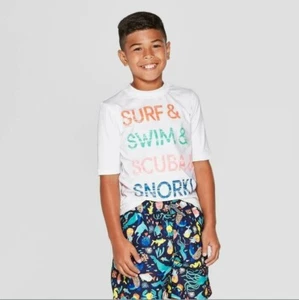 Cat & Jack Kids Swim Shirt UPF 50+ Size Small 6/7 NWT - Picture 1 of 4