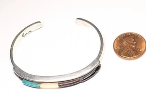 PULSERA BRAZALETE PLATA ESTERLINA PIEDRAS PRECIOSAS SUROESTE DE COLECCIÓN FIRMADA REPARACIÓN - Imagen 1 de 14