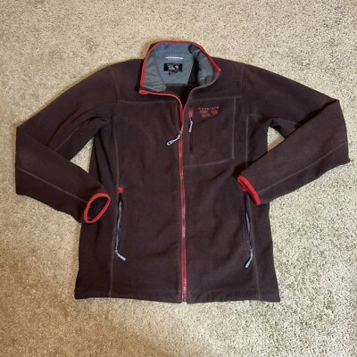 Chaqueta Mountain Hardwear Para Hombre Mediana Granate Polar Cremallera Completa Foto 1 de 4