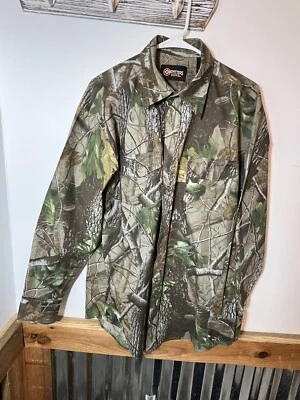 Men's L 42-44 Shirt Outfitters Ridge Real Tree Camo Button Up Long Sleeve - Image 1 of 4