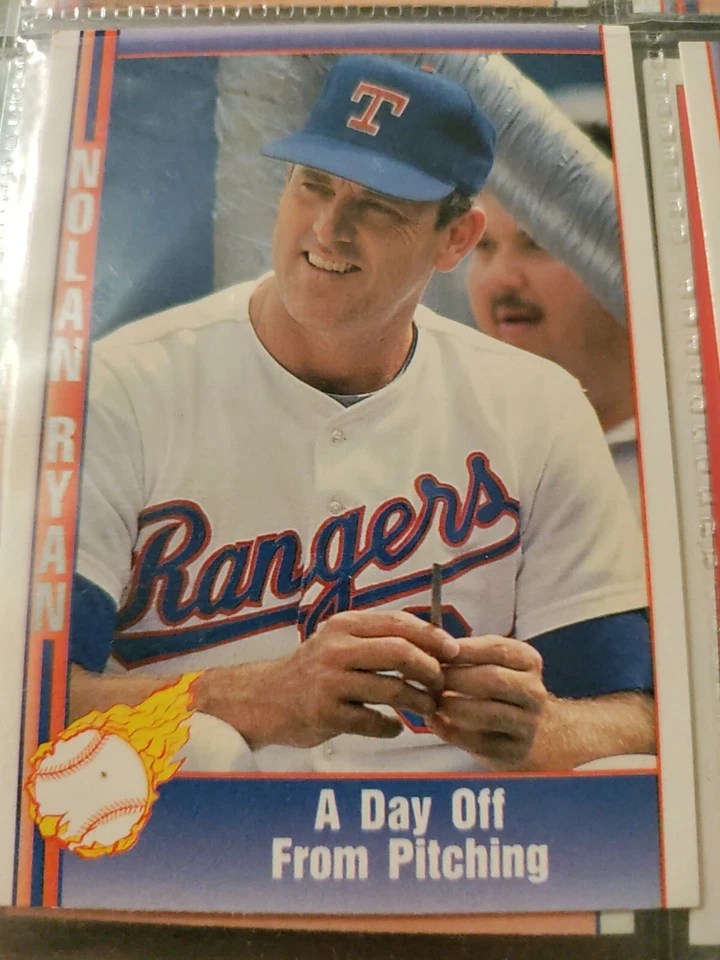 1991 Pacific Trading Cards NOLAN RYAN A Day Off From Pitching RANGERS #96 - Image 1 of 2