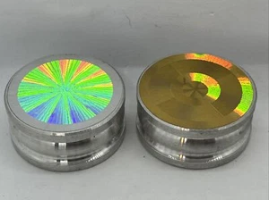 2 ruedas reflectantes vintage años 90 pesado pog slammer metal 3/4 pulgadas y objetivo. - Imagen 1 de 5