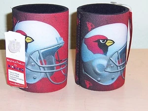 Lot Of 2 NFL Arizona Cardinals Kolder Glitter Can Holder Koozie New With Tag - Picture 1 of 3
