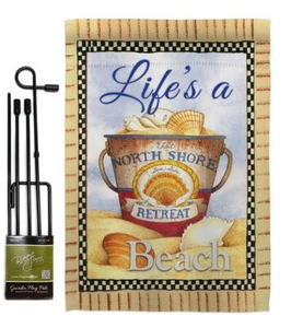 Summer Lifes Flag Garden Stake Banner Pole Stand Set Outdoor Tapestry Door Si... - Picture 1 of 11