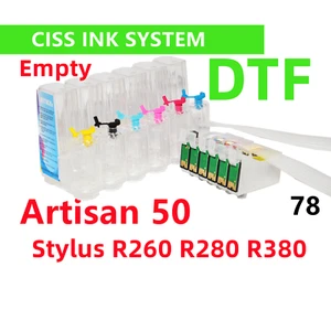 refillable CIS CISS ink system Artisan 50 Stylus R280 R260 R380 DTF printing * - Picture 1 of 3