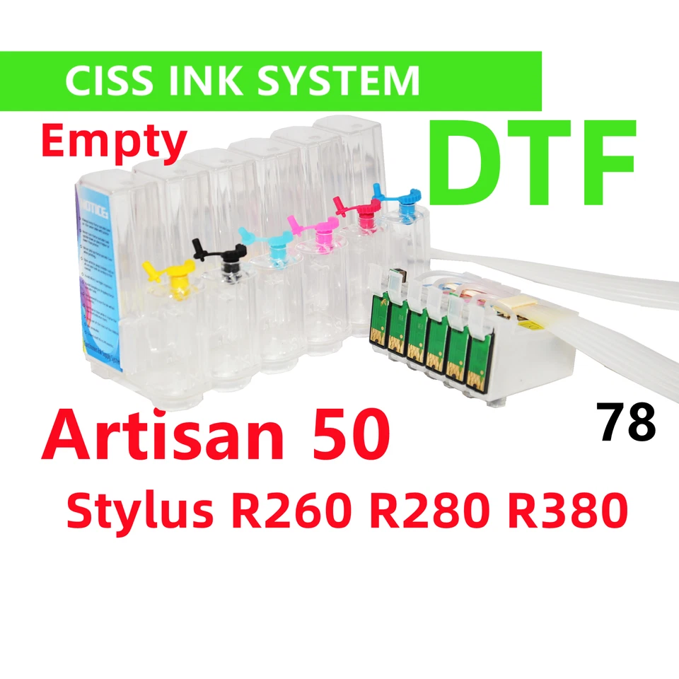 refillable CIS CISS ink system Artisan 50 Stylus R280 R260 R380 DTF printing * - Image 1 of 1