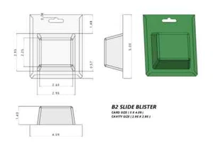 BLISTER B2 (375 PIEZAS por caja) - (Longitud del tamaño de la cavidad (2 15/16"" x 2 15/16"" x 1 3/8") - Imagen 1 de 1